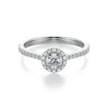 Pierścionek z białego złota z diamentami